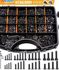 3670 Piece Metric Screw Set With M2 M3 M4 M5 Hex Socket Head And Hex Button Head Screws 12 9 Alloy Steel Includes Nuts Washers