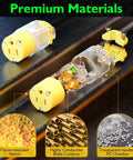 Lighted Extension Cord Ends Replacement Plug 15A 125V NEMA 5-15P To 5-15R Male And Female UL Listed Power Connector With Lit LED Indicator 3 Prong Yellow, exploded view