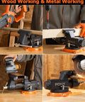 Beefed Up Heavy Duty 4 Inch Bench Vise With 4400 Lbs Clamping Power, 360 Degree Rotating Base And Anvil used in woodworking.