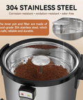 Commercial Coffee Urn 70 Cup Electric Coffee Dispenser Stainless Steel Hot Beverage Dispenser 10.7L Capacity For Parties Restaurants Offices And Homes showing 304 stainless steel interior with filter.
