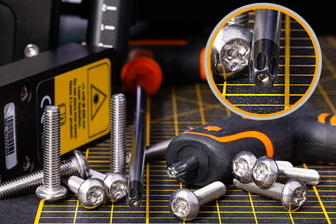 9 Piece T Handle Torx Wrench Set With S2 Steel Long Arm Security Star Keys T10 Through T50 with screws on mat