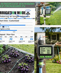 Four Zone Smart Sprinkler Timer With IP65 Waterproof Hose Timer No Fuss Auto And Manual Modes displaying settings interface