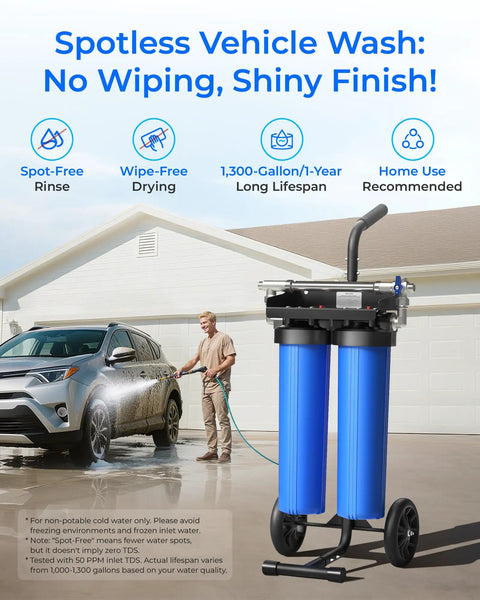 Spotless Car Wash Water Filter Replacement For WD CWE2 System With Resin Deionized Water for shiny spot-free car finish
