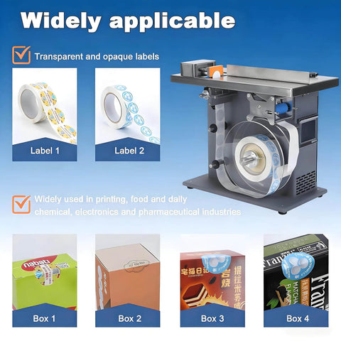 Smart Semi Automatic Box Labeling Machine, 200W With Digital Touchscreen And Precision Plc Control labeling transparent and opaque labels.