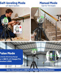 Self Leveling 360 Green Laser Level Kit With 50 Inch Tripod, Three 360 Degree Laser Lines For Construction