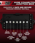 Slick Trailer Wiring Junction Box For Rv And Camper Lights Seven Gang Automotive Connector showing labeled wiring connections.