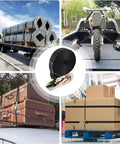 10 Pack 1 Inch By 20 Foot No Hook Ratchet Straps, Heavy Duty Tie Down Straps For Motorcycle Trailer Kayak displayed in various uses