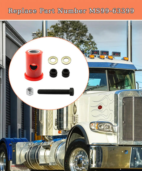 Shifter Isolator Bushing Kit for Heavy Duty Truck Transmissions Replaces K3399 K23311E with shoulder bolt and locking nut
