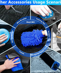 Go To Car Wash Kit With Foam Gun And Brush Mop Large Folding Bucket Blue accessories including wash mitt and brush