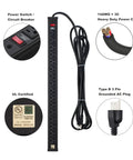 Workhorse 16 Outlet Heavy Duty Metal Power Strip With 15 Foot Cord For Office And School Use 15 Amps 1875 Watts UL Listed