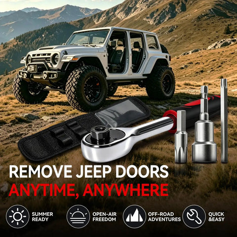 Jeep Hard Top Door Removal Torx Set Tool Kit Red For Wrangler JL JK 2-4 Doors Soft Top And Hard Top Install Removal Heavy Duty