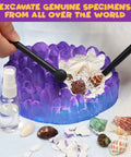 Ocean Fossil Dig Kit For Kids Dig Up Real Shells And Seasnails Excavation STEM Marine Biology And Geology Science Toy 20 Plus Fossils Hidden In A Coral Shaped Dig Brick Educational Hands On Discovery Gift For Boys And Girls Ages 6 And Up, coral dig brick with shells