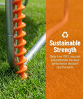 Close-up of a Beefy Ground Anchors For Heavy Duty Screw In Tent Stakes Built For High Wind And Loose Sand Perfect For Canopies.