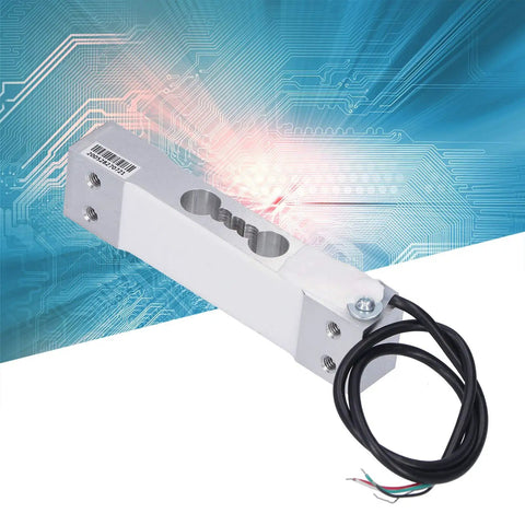 Industrial Aluminum Alloy Load Cell Sensor For Automation And Control Systems, 3KG Capacity with wires against a digital circuit background