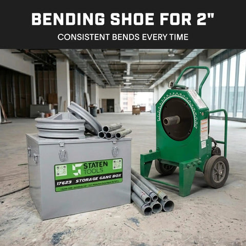 Hella Tough Steel Storage Gang Box For Electricians Measuring Twenty Two By Twenty Two By Eighteen Inches With Spring Loaded Hinges compatible with Greenlee Current Knack Equipment.