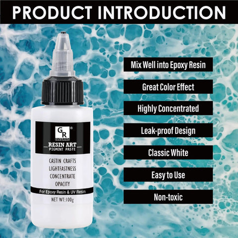 Highly Concentrated White Epoxy Resin Pigment Paste For Hella Smooth Blending And Stunning Ocean Waves Cells Lacing Big Time Results For UV Resin Art Projects Pro Grade Craft Staple