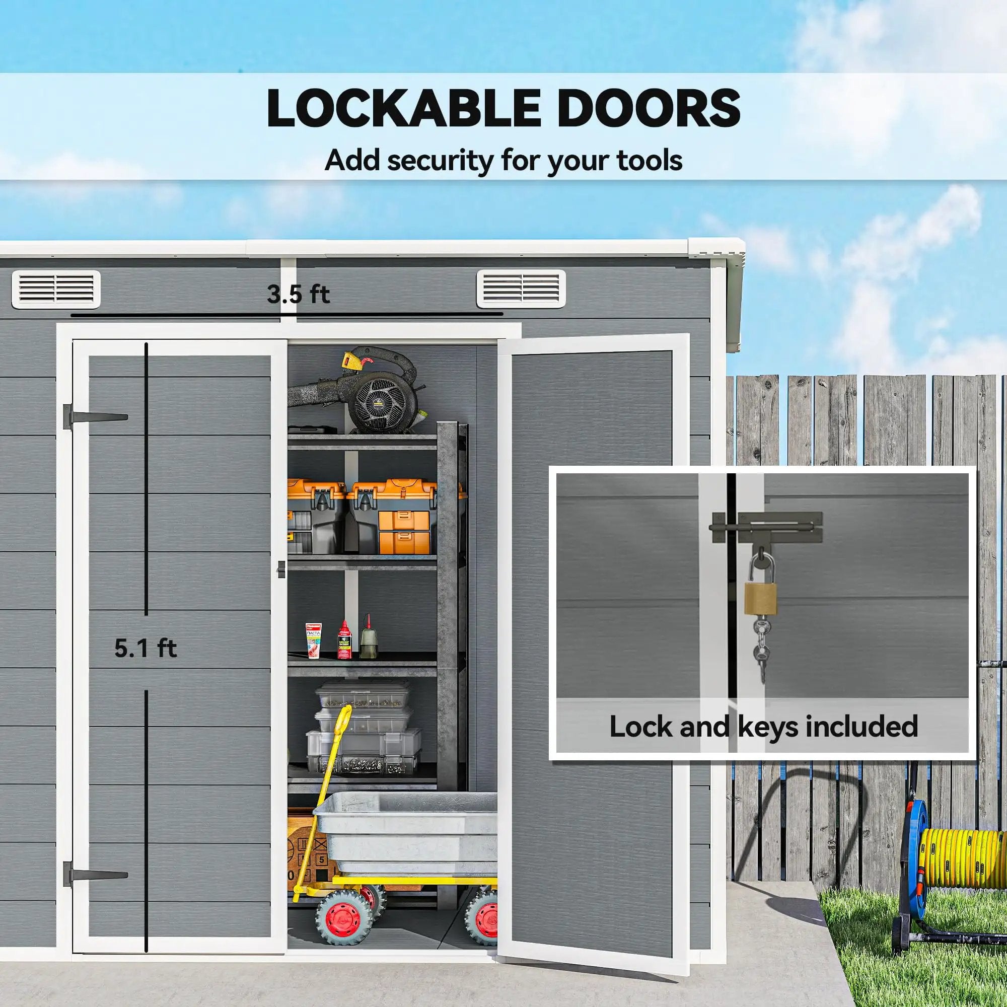 No Nonsense 8x4 Outdoor Storage Shed | Weatherproof