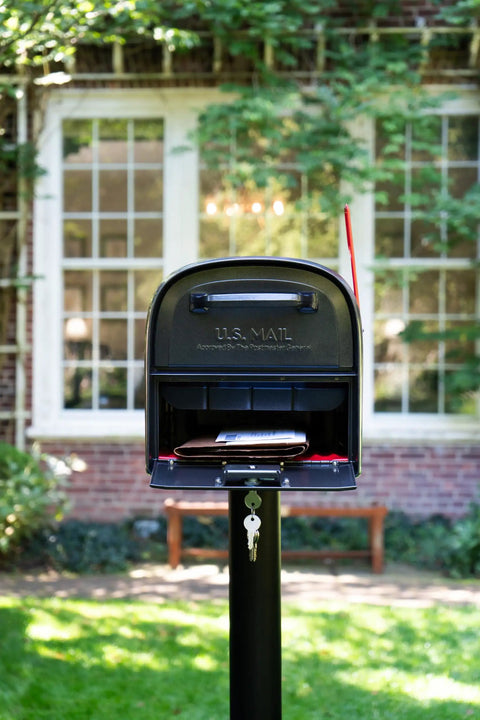 Locking Parcel Mailbox X Large Pewter Built Like A Tank, Heavy Duty Galvanized Steel With Rust Resistant Powder Coat Finish