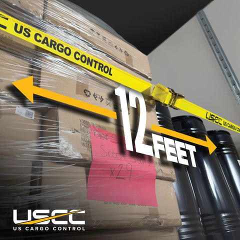 Heavy Duty E Track Straps 2 Inch By 12 Foot 10 Pack With Spring E Fittings securing boxes in van