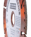Close-up of Extreme 4.5 Inch Cut Off Wheel 3 Pack For Metal Cutting Heavy Duty Pro Grade All Purpose Blade with diamond grit edge