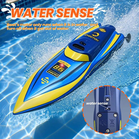 Mini RC Boat 2.4GHz Remote Control Toy For Pool And Bath, 360 Spin And Steady Grip, Waterproof Rechargeable Battery, Kid Approved