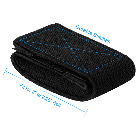 Four Pack Heavy Duty Belt Keepers Fit 2 To 2 1/4 Inch Duty Belts With Killer Hook Loop Straps durable stitched black elastic strap