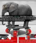 Dexmary Heavy Duty 1400 Lbs Furniture Dolly With 360 Swivel Wheels Movers Cart Featuring Five Rubber Casters For Transporting Safes, Sofas, Pianos And Fridges With Ease, showcasing an elephant on the cart.