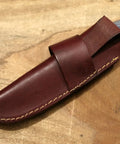 Blue And White Micarta Handle D2 Tool Steel Tactical Knife For Hunting And Camping EDC with leather sheath