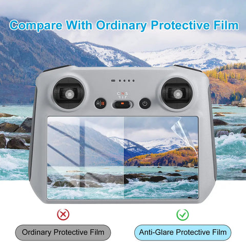 Glare Free Matte Screen Protector For DJI Mini 5 Pro Mini 4 Pro Mini 3 Air 3S Drones And DJI RC RC 2 Controllers comparison image