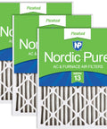 Pleated MERV 13 Air Filter 24x24x2 3 Pack For Home HVAC Easy Install High Efficiency Furnace And AC Filter in packaging