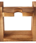 Wooden stand for Dope Wooden Frame Hydroponic Vase With Vintage Bulb Propagation Station showing light brown finish for desks