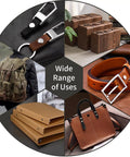 Knockout Red Copper Leather Rivet Assorted Kit With Slick Slotted And Phillips Head Bookbinding Posts Tough As Nails DIY leathercraft usable for bags, belts, and folders.
