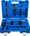 Heavy Duty Glow Plug Puller And Thread Restoration Kit For M8 And M10 Diesel Blocks 41 Piece set in blue case with various tools.