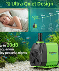 Submersible Fountain Pump 800GPH 45W Ultra Quiet Aquarium System With Three Nozzles 10 Ft Lift Awesome For Small Ponds