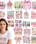 Mama Iron On Transfers For Christian Moms Floral Bow Pack, DTF Ready To Press Heat Patches And Vinyl Decals on T-shirt