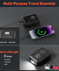 Cordless Tire Inflator With Pressure Gauge, Portable Air Pump For Bike Car Motorcycle Tires with LED and phone charging feature