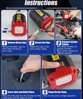 Instruction steps for using 12V 80W Oil Extractor Pump For Spill Free Engine Oil Changes And Fluid Transfer with images