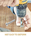 Hand using a drill to fasten with Heavy Duty Stainless Steel Flat Head Socket Screws 5/16-18 Full Thread Cap Screws