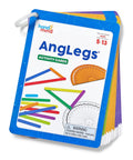 AngLegs Geometry Manipulatives Set With Protractors For Classroom Use, Hands On Angles And Polygons, colorful activity cards