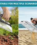 Sand Scoop For Metal Detecting And Treasure Hunting Stainless Steel Shovel With Adjustable Length, handheld beach and land use