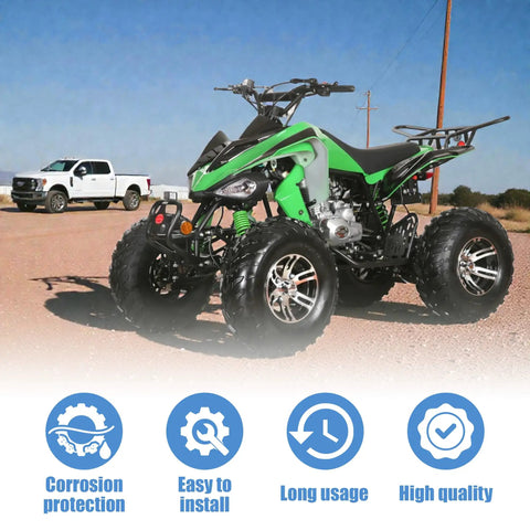 Ignition Switch Replacement Fits 50cc 110cc 125cc 150cc 200cc 250cc Motorcycles ATVs Dirt Bikes And Scooters 4 Wire 4 Pin With 2 Keys Easy Install No Fuss Works With SunL Roketa Coolster And Other Chinese ATVs shown on a desert terrain