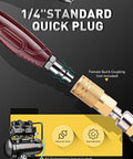 Heavy Duty High Flow Air Blow Gun With Adjustable 8 To 14 Inch Telescoping Extension Pro Grade Red Nozzle Blower with quick plug