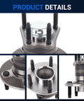 Rear Wheel Hub And Bearing Assembly 512287 Compatible With Chevrolet Malibu 2004 To 2007 HHR 2006 To 2008 Pontiac G6 5 Lugs Non ABS