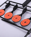Close-up of Heavy Duty Steel Resetting Target For Air Pistols And BB Guns, with 1.7 Inch Plinking Targets and auto-reset feature.