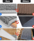Comparison of grey stair tread carpet runner set with adhesive backing and nonskid grip 9.5 by 30 by 1.2 inches against other products