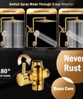 Dual Rain Shower Head With 12 Inch Extension Arm And Six Setting Handheld Combo Boost Your Shower Game With High Pressure Display