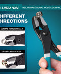 Pro Grade Multi Direction Hose Clamp Pliers With Two Direction Cross Groove Jaws For Automotive Repair in hand.
