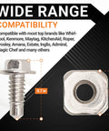 Heavy Duty Dryer Terminal Block Screw Kit Replaces 279393D 279393VP AP3020386 For Whirlpool Kenmore Dryers Pack Of 3 Durable Replacement Part Easy Install silver screw and terminal block with 0.7 in and 0.4 in measurements