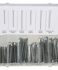 144 Piece Large Assorted Cotter Pins Set Galvanized Steel Built Tough Heavy Duty With Labeled Storage Organizer Includes 1/8x2, 5/32x2-1/2