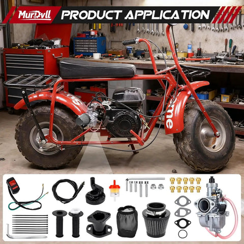 26mm VM22 Carburetor Kit For 212cc Clone Engines Like GX160 GX200 Coleman Ct200u Bt200x KT196 Mini Bike Go Kart 6.5HP